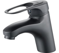 Смеситель для умывальника ALOUTE тюльпан с коротким изливом, графит, крепление на гайке A3101Y