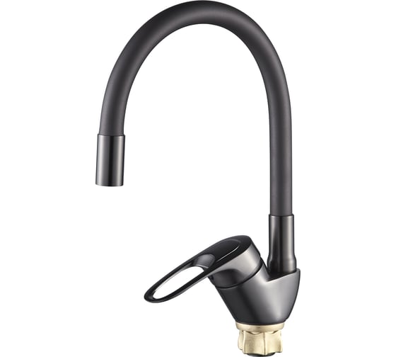 Смеситель для кухни ALOUTE с гибким силиконовым изливом графит A3193Y 1