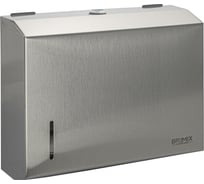 Диспенсер для бумажного полотенца BRIMIX Z сложения, с ключом, из нержавеющей стали, цвет САТИН. 9901