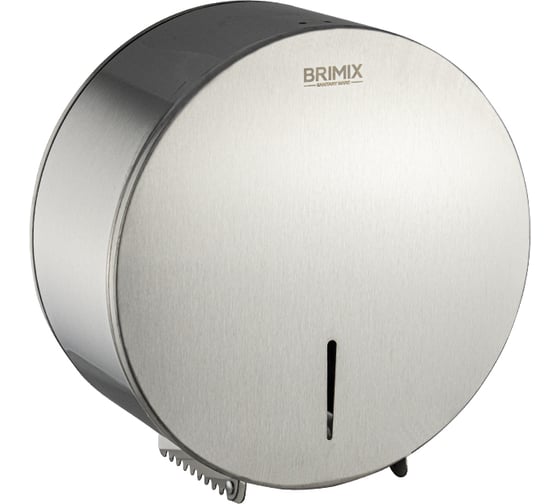 Диспенсер для туалетной бумаги в рулонах BRIMIX из нержавеющей стали, цвет сатин 9922 1