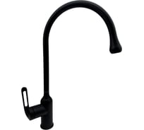 Смеситель для кухни OUTE с высоким изливом из нержавеющей стали SUS 304 цвет черный, высота 400 мм T713K-300