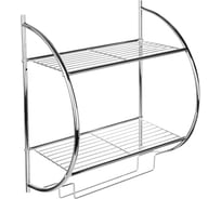 Полка для полотенец SonWelle 2 яруса, 40x24x49 см., хром, металл 542-064
