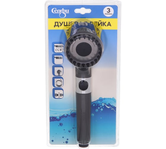 Душевая лейка Селфи три режима 24х6,5см 910-0120 1