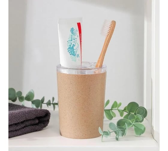 Подставка для зубных щеток BEROSSI nature 70686
