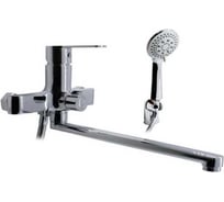 Смеситель для ванны Damento UNO BA01.10, шаровый, хром, излив 300 мм, лейка 3 режима (1/10) 0091