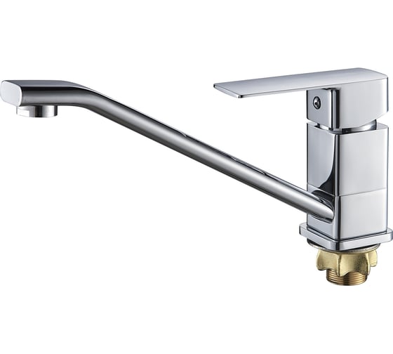 Смеситель для кухни ALOUTE однорычажный. Монтаж на одно отверстие, на гайке, гибкая подводка 1/2. A1003 1