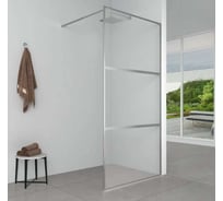 Душевая перегородка Aquanet SW-1000CT 100х200см, суппорт, стекло 6 мм,  прозрачный, профиль хром (352337) 00352337