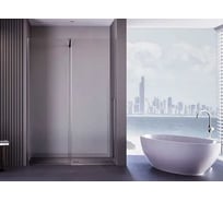 Душевая перегородка Aquanet SW-1000GRT 100х200см, суппорт, стекло 6 мм, прозр, профиль графит крашенный (352349) 00352349