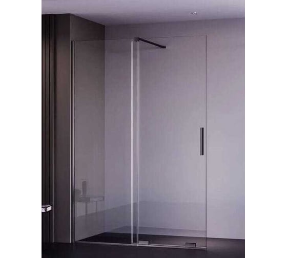 Душевая перегородка Aquanet SW-900GRT 90х200см, суппорт, стекло 6 мм,  прозрачный, профиль графит крашенный (352348) 00352348 1