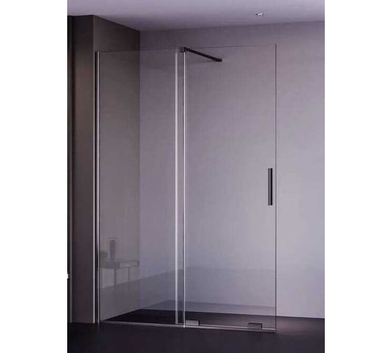 Душевая перегородка Aquanet SW-1200GRT 120х200см, суппорт, стекло 6 мм, прозрачный, профиль графит крашенный (352350) 00352350 1