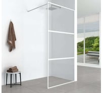 Душевая перегородка Aquanet SW-1200WT 120х200см, суппорт, стекло 6 мм,  прозрачный, профиль белый крашенный (352346) 00352346