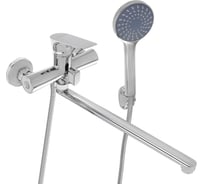 Смеситель для ванны с душем СоюзКран прямой излив, 35 см., керамический картридж 35 мм., хром, цинк SK08-P105 567-084