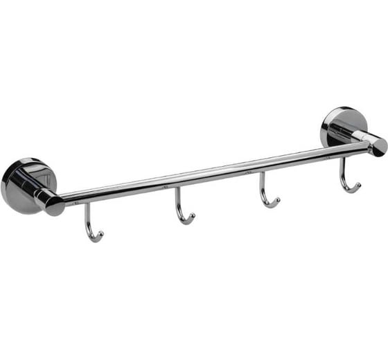 Вешалка GFmark с четырьмя крючками прямая, на круглом основании, хром 79205 1