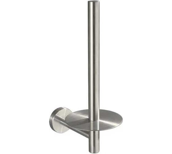 Держатель для туалетной бумаги и бумажного полотенца GFmark вертикальный, из нержавеющей стали, с круглым основанием, цвет сатин 80008 1