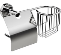 Держатель освежителя воздуха и туалетной бумаги с экраном GFmark на круглом основании, цвет хром 79244