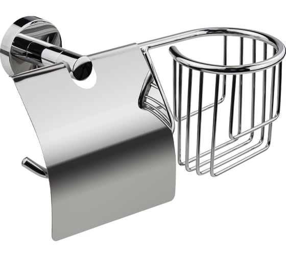 Держатель освежителя воздуха и туалетной бумаги с экраном GFmark на круглом основании, цвет хром 79244 1