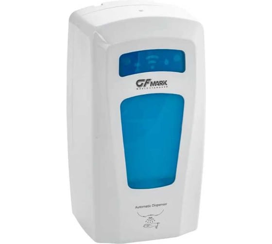 Сенсорный дозатор для жидкого мыла GFmark пластик АБС, белый, с двойным окошком и регулировкой объёма жидкости, 1000 мл 719 1