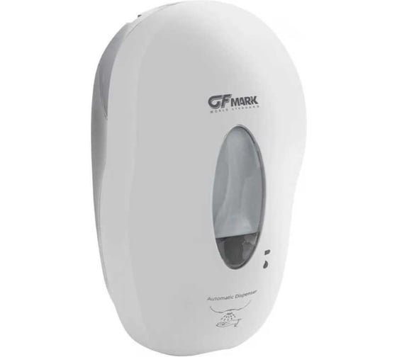 Сенсорный настольный дозатор для жидкого мыла GFmark модель КОКОН с окошком, пластик АБС, белый, с датчиком объёма жидкости и уровня заряда батарей, 1000 мл 721 1