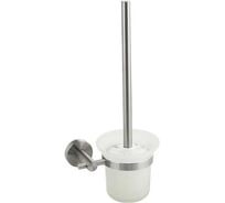 Ёрш для унитаза GFmark стеклянный, с креплением к стене, на квадратном основании, цвет хром 84162