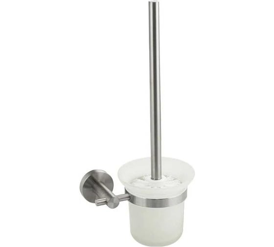 Ёрш для унитаза GFmark стеклянный, с креплением к стене, на квадратном основании, цвет хром 84162 1