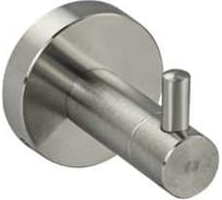 Крючок одинарный GFmark из нержавеющей стали, с круглым основанием, цвет сатин 80110