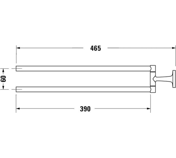 Поворотный полотенцедержатель Duravit Starck T цвет - чёрный матовый 0099414600 00000070801