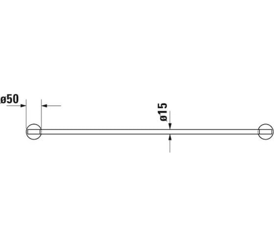 Полотенцедержатель настенный Duravit Starck T 80 см., цвет - чёрный матовый 0099434600 00000070805