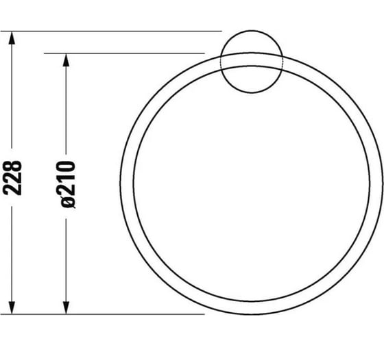 Полотенцедержатель Duravit Starck T кольцо, цвет - чёрный матовый 0099474600 00000070809