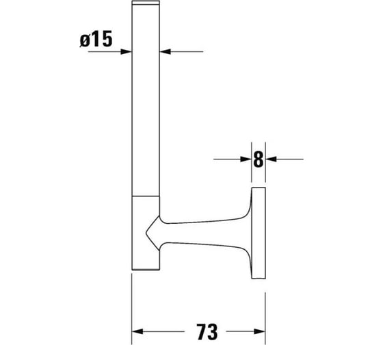 Держатель запасной бумаги Duravit Starck T цвет - чёрный матовый 0099394600 00000070798