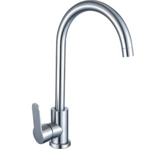 Смеситель для кухни шаровой АНТЕЙ Парма с высоким изливом, нержавеющая сталь 697025-ANT 1