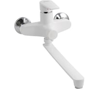 Смеситель в ванную BRIMIX длинный излив, без шланга и лейки, шаровый, из высокопрочного АБС пластика, цвет белый 556-1