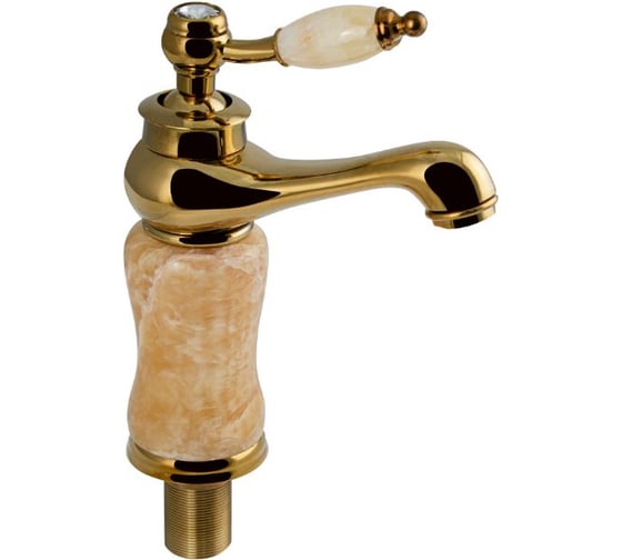 Смеситель для раковины BRIMIX корпус под бежевый мрамор с золотом, шаровый, пластик АБС 1691 1