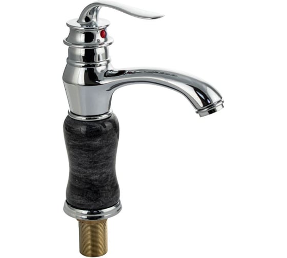 Смеситель для раковины BRIMIX корпус под черный мрамор с хромированными вставками, шаровый, пластик АБС 1682 1