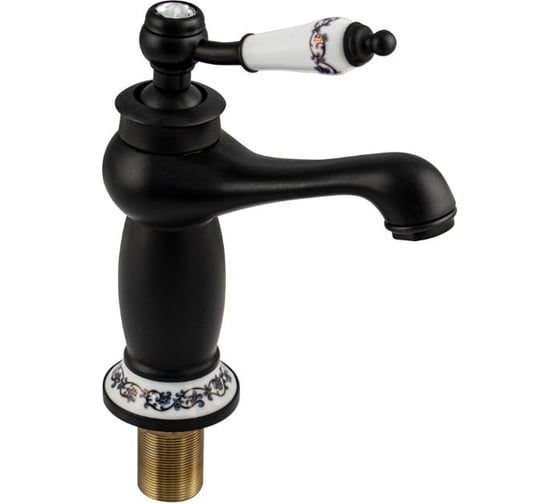 Смеситель для раковины BRIMIX корпус черного цвета с белыми вставками, шаровый, пластик АБС 1701 1