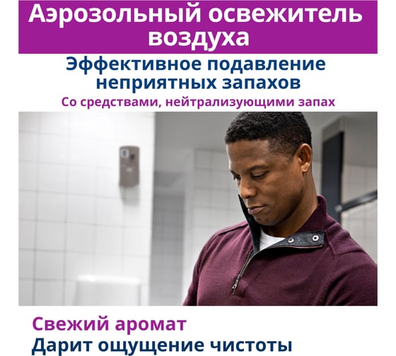Диспенсер для аэрозольного освежителя воздуха TORK A1, электронный, металлик 256055 12263