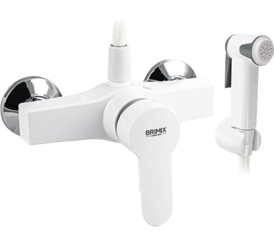 Смеситель для биде шаровый BRIMIX из высокопрочного пластика АБС - БЕЛЫЙ 565 1