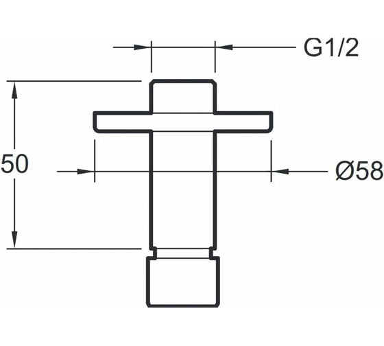 Потолочный держатель верхнего душа Jacob Delafon EO 5 см E889-CP 00000052738