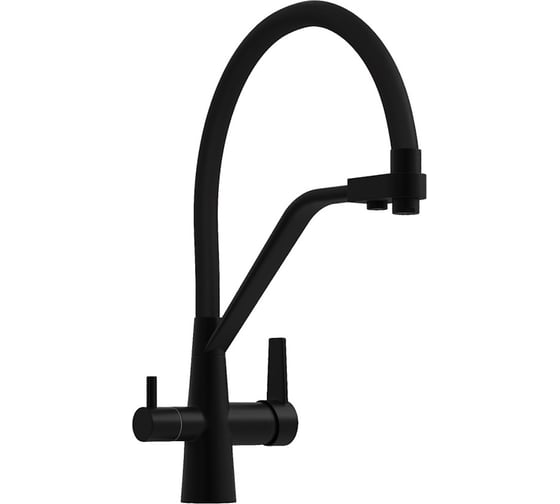 Смеситель для кухни Teymi корпус черный матовый излив черный Solli T10270 ЦБ-00285212 1