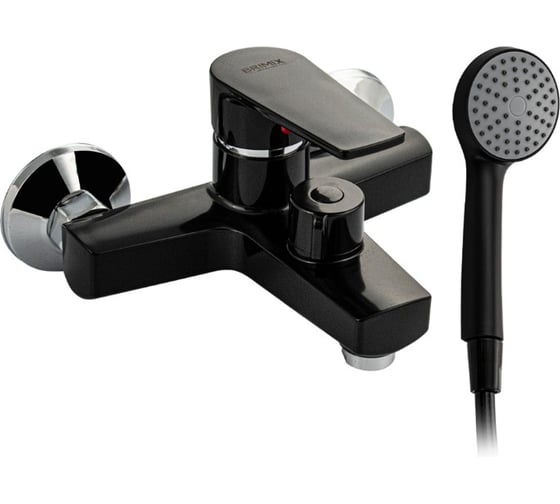 Смеситель для ванны BRIMIX короткий излив, шаровый, из высокопрочного пластика АБС, цвет ЧЕРНЫЙ 5572 1