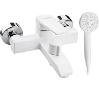 Смеситель для ванны BRIMIX c коротким изливом, шаровый, из высокопрочного АБС пластика, ПРЕМИУМ, цвет БЕЛЫЙ 5575