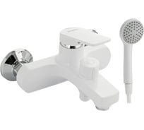 Смеситель для ванны BRIMIX с коротким изливом, шаровый, из высокопрочного АБС пластика, цвет БЕЛЫЙ 5577