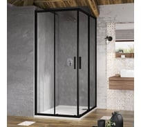 Душевой уголок Ravak Blix Slim BLSRV2-80 черный+Transparent X1LM40300Z1