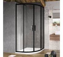 Душевой уголок Ravak Blix Slim BLSCP4-90 черный+Transparent X3BM70300Z1