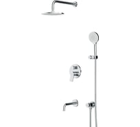 Набор AM.PM X-Joy встроенный см-ль, излив, верхний душ 220 мм, ручной душ, хром FB85A3RH30