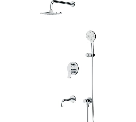 Набор AM.PM X-Joy встроенный см-ль, излив, верхний душ 220 мм, ручной душ, хром FB85A3RH30 1