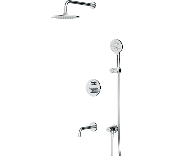 Набор AM.PM X-Joy встроеный см-ль с ТМС, излив, верхний душ 220 мм, ручн.душ, хром FT85A3RH30 1