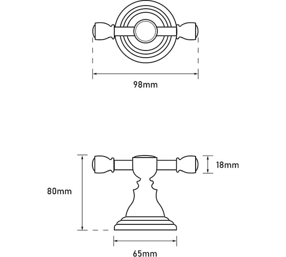 Двойной крючок Bath Plus BX-65705A