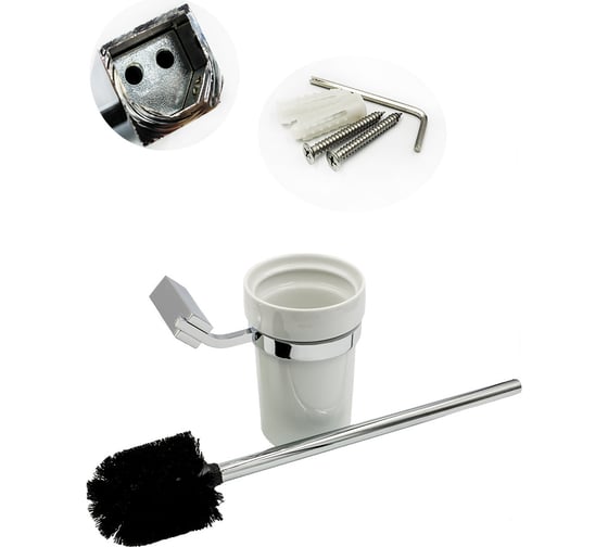 Щетка для туалета с керамической колбой Bath Plus TERRA Chromed С-51099