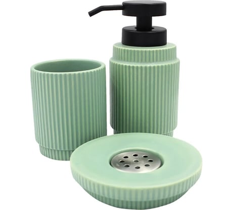 Набор настольных аксессуаров Bath Plus BASILICA SET3 GREEN W-CE2478FA-SET3