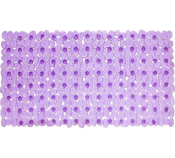 Коврик для ванны Bath Plus Камешки противоскользящий, сиреневый, 88x40 4_2сиреневый
